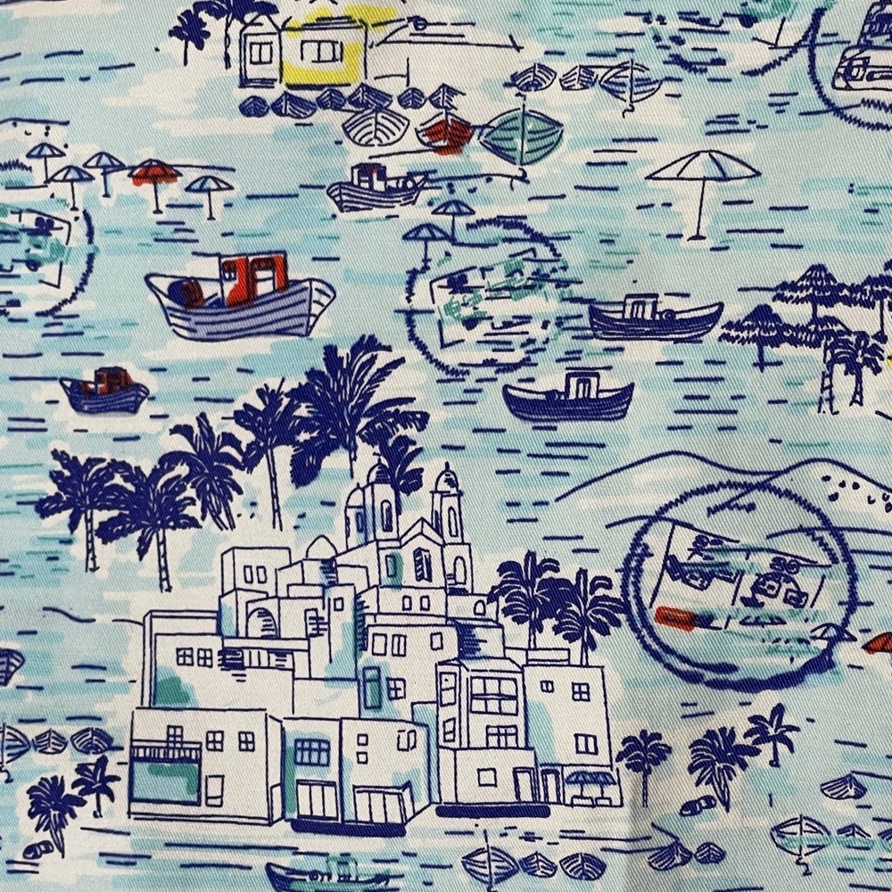 Talbots The Weekend Chino Whimsical Nautical Vacation Boats Print Size 20 - Picture 4 of 10